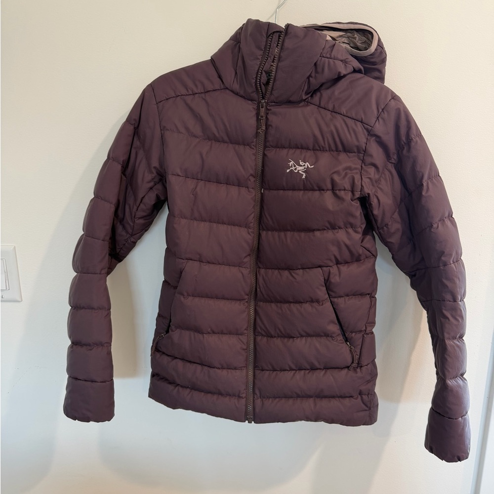 Arc'teryx Maroon puffer Jacket size small